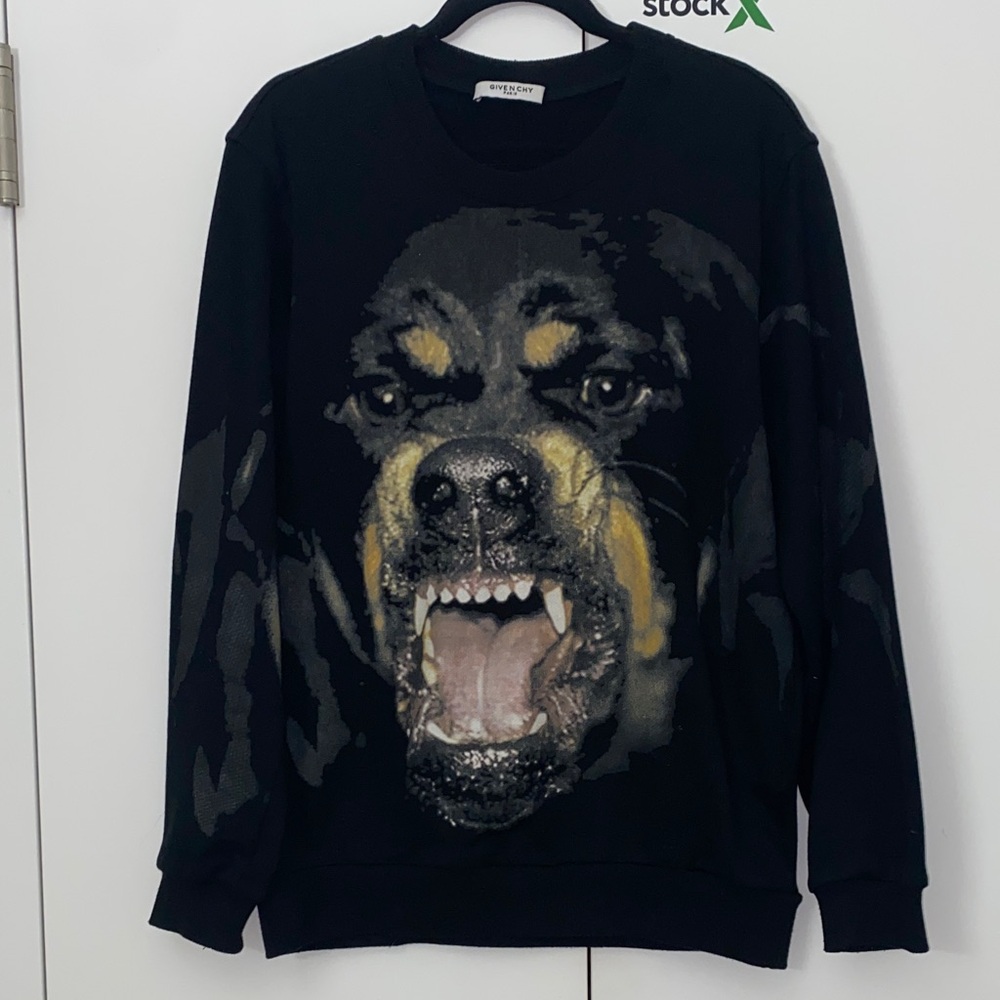 Givenchy Black Rottweiler Print Sweatshirt size S